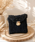 Sac noir doré